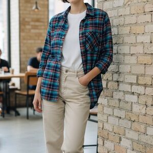 Marmot Shirt Women's XS Long Sleeve Plaid Button Up Multicolor Back Buttons